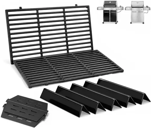 Miniatura 26 de Piezas de parrilla de acero inoxidable 7637 para Weber Spirit E210, rejillas de cocción de 17.5 pulgadas para Weber Spirit E210, E220, S210, S220