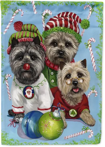 Miniatura 335 de Caroline's Treasures PPP3097CHF - Pijama de Navidad con diseño de bulldog francés para colgar en la pared, poliéster, tamaño de casa, multicolor