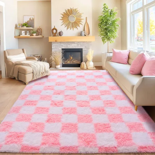 Miniatura 85 de Awaytail Alfombra Esponjosa Lavable 2x3 Pies, Pura Negra Alfombra para Silla de Escritorio Antideslizante, Alfombra Supersuave para Niños