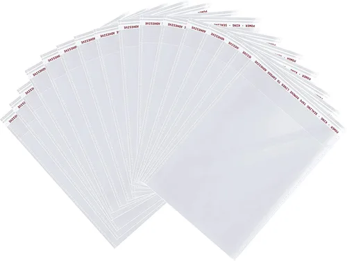Miniatura 9 de Bolsas de celofán resellables grandes de 14 x 20 pulgadas, 100 unidades, bolsas transparentes autosellantes para productos de embalaje, bolsas