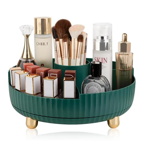 Miniatura 15 de Anyoifax Bandeja organizadora de perfumes de maquillaje, giratoria de 360 grados, organizador de loción para el cuidado de la piel, organizador