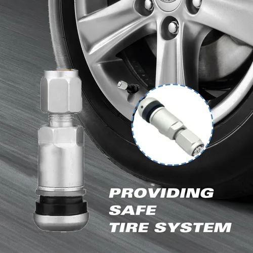 Miniatura 4 de Válvula de neumático sin cámara para automóvil, 8 piezas, atornillada, aleación de aluminio, a prueba de explosiones, neumático, TPMS, vástago