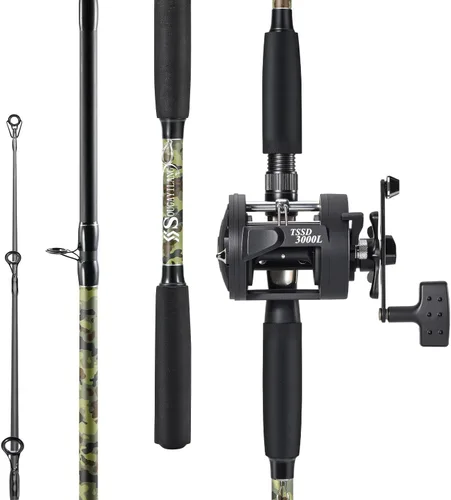 Miniatura 3 de Sougayilang Fishing Rod Combo with Conventional Reel, Medium Heavy for Catfish Salmon and Steelhead Saltwater Fishing