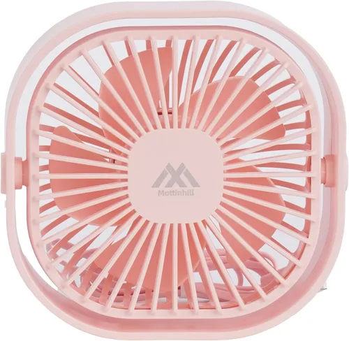 Miniatura 4 de Ventilador de escritorio portátil, ventilador pequeño inalámbrico recargable por USB de alta capacidad con rotación de 360°, ventilador personal Azul
