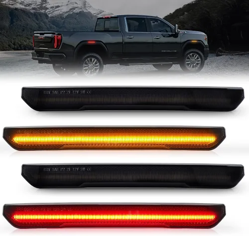 Miniatura 10 de Marcador lateral LED luces blancas para Chevy Camaro 2016-2023 compatible con Cadillac CTS ATS 2014-2023 parachoques delantero trasero Fender