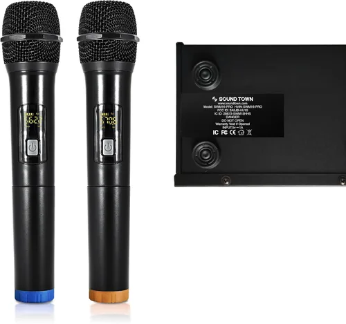 Miniatura 7 de Sound Town Sistema Mezclador de Karaoke con Micrófono Inalámbrico de 16 Canales con Óptico (Toslink), AUX y 2 Micrófonos de Mano - Compatible