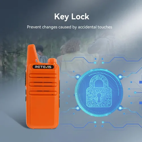 Miniatura 7 de Retevis Walkie Talkies recargables RT22, radio bidireccional de largo alcance para adultos, radio portátil de mano, activada por voz, alarma