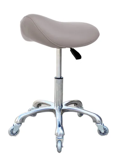 Taburete Profesional de Silla de Montar con Ruedas Ergonómico Giratorio de Altura Ajustable para Clínica Dentista Salón de Belleza Tatuaje Oficina