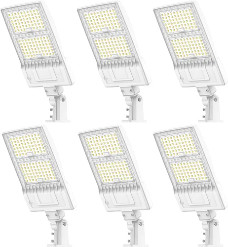 Miniatura 38 de KUKUPPO Luz LED de estacionamiento de 200 W, luz de poste de estacionamiento de grado industrial con certificación DLC UL, luz LED caja de zapatos