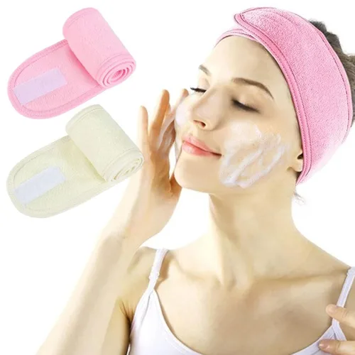 Miniatura 8 de LADES Diadema facial de spa para mujer, tela de rizo suave con gancho y bucle ajustables, ajuste cómodo y seguro para cuidado de la piel