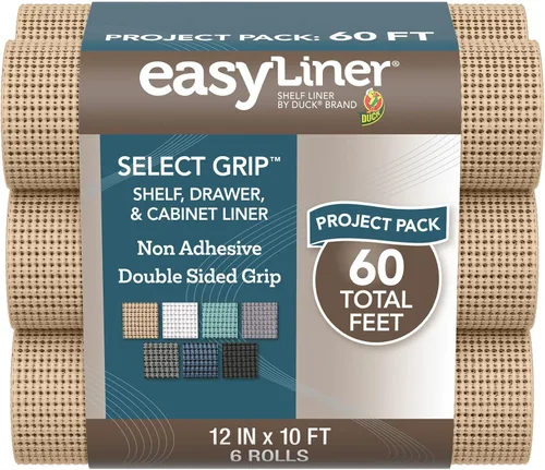 Miniatura 20 de EasyLiner Select Grip Revestimiento para Estantes - Fácil de Instalar y Cortar a Medida - Antideslizante, Sin Adhesivo, Revestimiento para Cajones