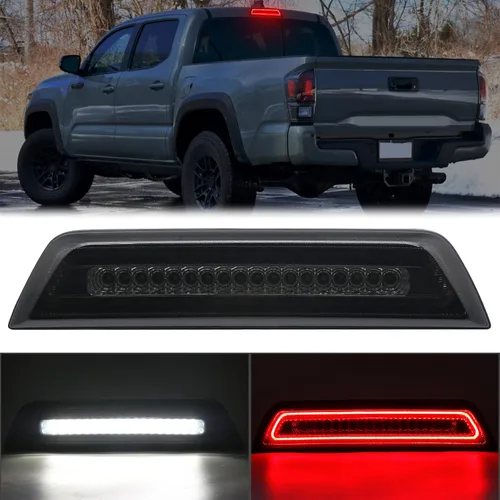 R&F Auto Luz de freno LED estroboscópica de tercera con lente ahumada de repuesto para Tacoma 2016-2023 Limited SR SR5 TRD Off-Road TRD Pro Sport