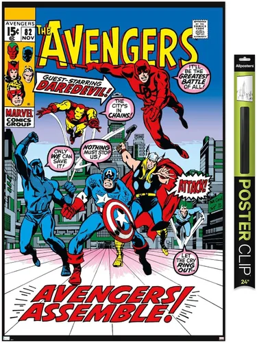 Miniatura 17 de Trends International Marvel Comics - Póster de pared de Avengers #82 Versión con marco de bronce