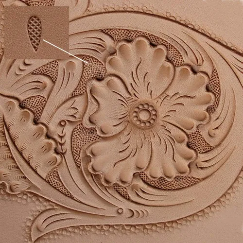 Miniatura 9 de Herramienta de estampado de cuero de acero inoxidable 304, herramientas de sello profesional, patrón de malla, fondo de cuero, tallado en cuero