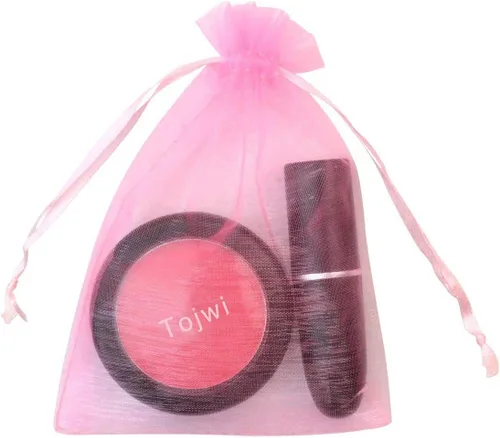 Miniatura 6 de Tojwi 50 bolsas de organza de 3.54 x 4.33 pulgadas (3.5 x 4.3 in) de satén con cordón de organza, bolsa de regalo para boda, fiesta, bolsa de 10