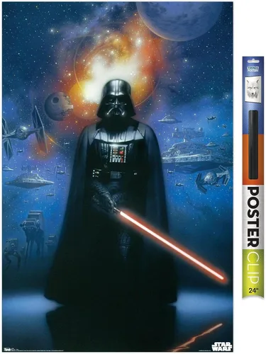 Miniatura 21 de Trends International Star Wars: Saga - Póster de pared de Vader in Space, 14.725 x 22.375 pulgadas, versión enmarcada de madera de granero