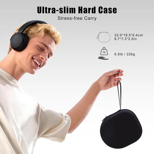 Miniatura 4 de XANAD Funda compatible con auriculares Sony WH-CH720N WH-CH520 con cancelación de ruido, color negro
