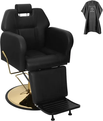 Miniatura 12 de Silla de peluquería hidráulica reclinable silla de peluquería sillas de peluquería silla de pelo 360 grados giratoria sillas de peluquería para Negro