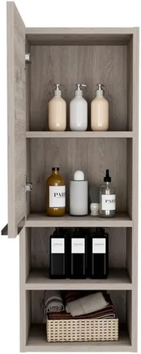 Miniatura 5 de Tuhome Mueble de baño Mila - Gris claro - Material de madera de ingeniería
