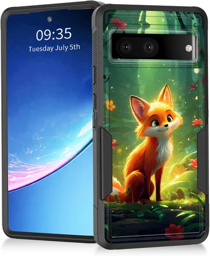 Miniatura 27 de Funda para Pixel 7a, resistente de doble capa híbrida de policarbonato duro de goma suave a prueba de golpes para Google Pixel 7A 6.1 pulgadas