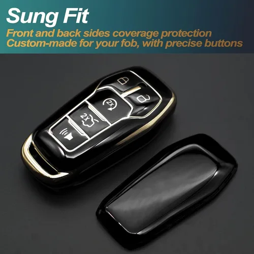 Miniatura 3 de FEYOUN Funda para llavero compatible con Ford Fusion F-150 Edge Explorer Mustang Lincoln MKZ MKC TPU Funda Carcasa Protectora para llavero remoto