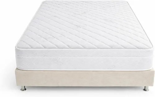 Miniatura 11 de Colchón híbrido individual XL de 8 pulgadas, espuma fría de alta densidad con resortes helicoidales Bonnell, ecológico y transpirable, firmeza media