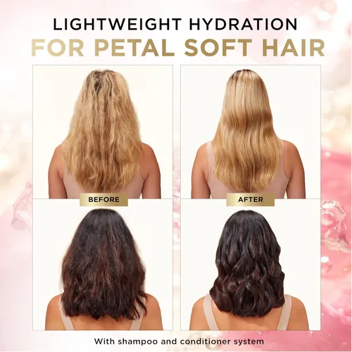 Miniatura 4 de Pantene Nutrient Blends Miracle Moisture Boost - Champú y acondicionador de agua de rosas, paquete doble para cabello seco, sin sulfatos