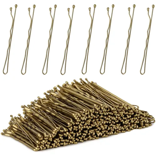 Miniatura 14 de Tbestmax 300 alfileres de moño en forma de U, para sujetar el pelo de ballet, red de pelo para mujer, 2.3 pulgadas, marrón 6CM Marrón - 300 Pcs