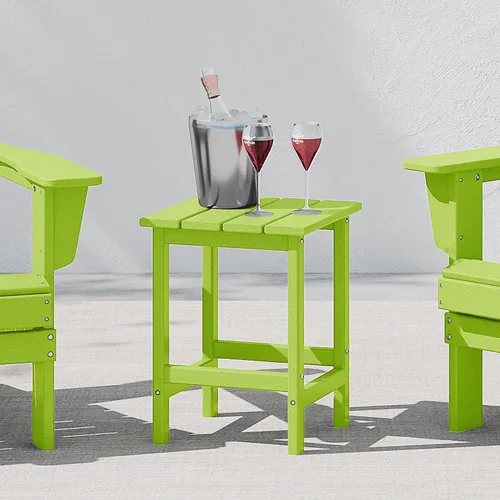 Miniatura 25 de WestinTrends Ashore - Mesa auxiliar Adirondack moderna para patio al aire libre, madera envejecida Roble (Weathered Wood)