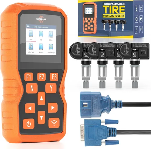 Herramienta de programación TPMS, juego de herramienta de aprendizaje del sistema de monitoreo de presión de neumáticos con 4 sensores programables