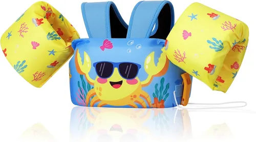 Miniatura 11 de Moko Banda de natación para niños de 20-30-50 libras, bonito chaleco de natación de dibujos animados para niños pequeños, flotadores de piscina