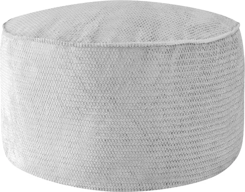Miniatura 25 de Sorra Home Sutherland Dove Puf redondo para interiores, 20 pulgadas de ancho x 20 pulgadas de profundidad x 18 pulgadas de alto Paloma