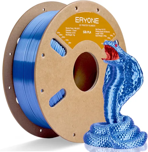 Miniatura 65 de ERYONE Filamento de ácido poliláctico (PLA) de seda bicolor para impresora 3D, de 1.75 mm +/- 0.03 mm, carrete de cartón de 1 kg (2.2 libras)