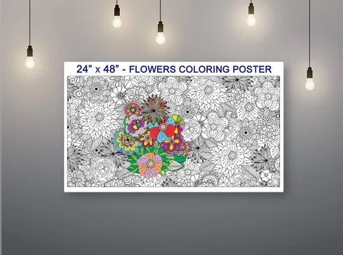 Miniatura 4 de SJPRINTER Póster gigante para colorear para niños y adultos, diversión creativa para aulas, centros de atención, escuelas, grupos y familias
