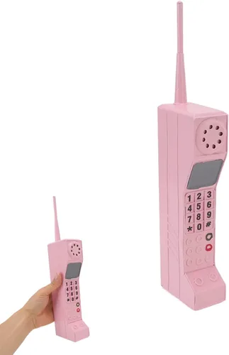 VINGVO Modelo retro de teléfono celular, accesorio de teléfono de ladrillo antiguo de los años 80 y 90, accesorio de teléfono falso para fiesta de