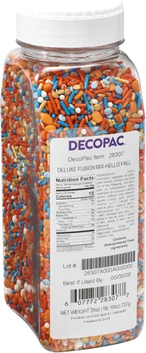 Miniatura 32 de DECOPAC Sweet Tooth Deluxe Fusion Mix, 26 onzas, chispas de caramelo en recipiente de mano, gránulos comestibles para pasteles de celebración