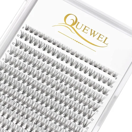 Miniatura 49 de QUEWEL Kit de extensión de pestañas DIY, racimos de pestañas 3D con 280 piezas, racimos de pestañas mixtas de 10-16 mm (30+40+50D), pinzas