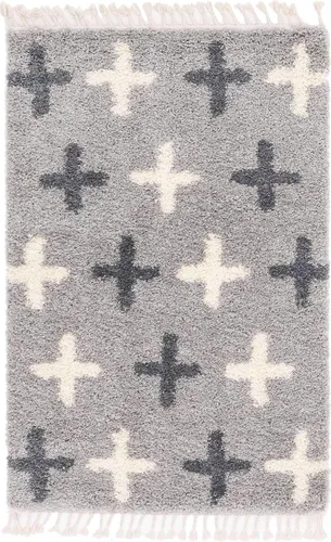Miniatura 8 de Unique Loom Hygge Shag Collection - Alfombra rectangular moderna de inspiración marroquí, diseño geométrico, felpa y acogedora, 4 pies x 6 pies