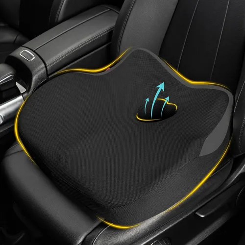 Miniatura 16 de Cojín de asiento de coche: cojín ergonómico de espuma viscoelástica para aliviar el dolor de ciática, almohada de asiento de conducción más grande