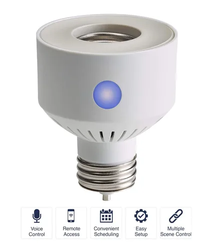 Miniatura 2 de NSi Industries TORK WFIS1 - Enchufe inteligente para interiores con conexión Wi-Fi a rosca - Funciona con Amazon Alexa y Google Assistant - Acceso