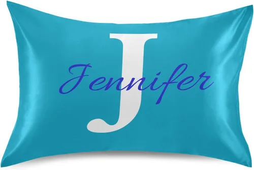 Miniatura 20 de Fundas de almohada negras personalizadas de seda con cierre de sobre, funda de almohada de satén tamaño estándar para personas que duermen