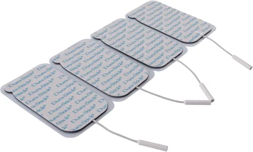 Miniatura 2 de Chattanooga Dura-Stick Plus Respaldo de espuma azul rectangular de 2 pulgadas x 3.5 pulgadas 10 paquetes (4 electrodos por paquete) - Total 40