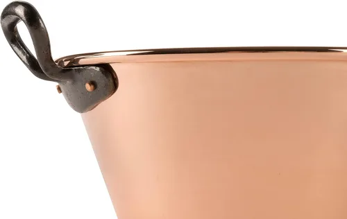 Miniatura 3 de olla de cobre de 10.4 pulgadas, capacidad de 3.1 cuartos de galón asas de hierro fundido olla de cobre tradicional de Francia para cocinar
