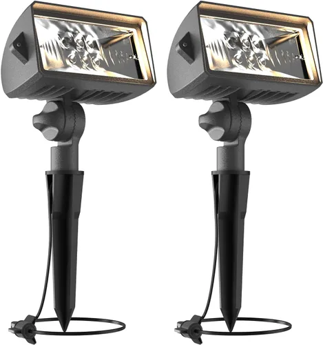 VENUS MANUFACTURING Paquete de 2 luces LED de lavado de pared de bajo voltaje, 12 V, iluminación de paisaje, 18 W, 600 lúmenes, luz de bandera de