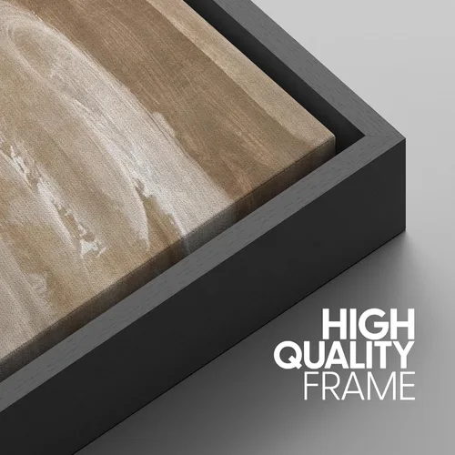 Miniatura 71 de SIGNWIN Lienzo enmarcado para pared, arte con pinceladas de flujo neutro en tonos beige abstractos, ilustraciones, arte moderno, decorativo