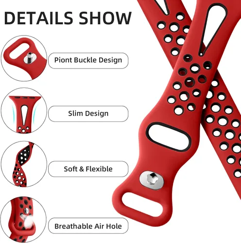Miniatura 5 de Getino Compatible con Apple Watch Band de 1.575 pulgadas, 1.496 pulgadas, 1.614 pulgadas, 1.654 pulgadas, 1.732 pulgadas, 1.772 pulgadas, 1.772