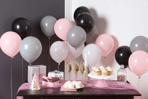 Miniatura 5 de Treasures Gifted Globos rosa pálido, globos rosa pastel, globos rosa rubor, globos rosa mate, globos rosa bebé de 12 pulgadas, globos rosas grandes