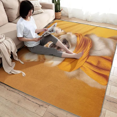 Miniatura 4 de Corgi - Alfombra de 2 x 3 pies, bonita alfombra de área para perros, alfombras para cachorros, para entrada, sala de estar, dormitorio, alfombra
