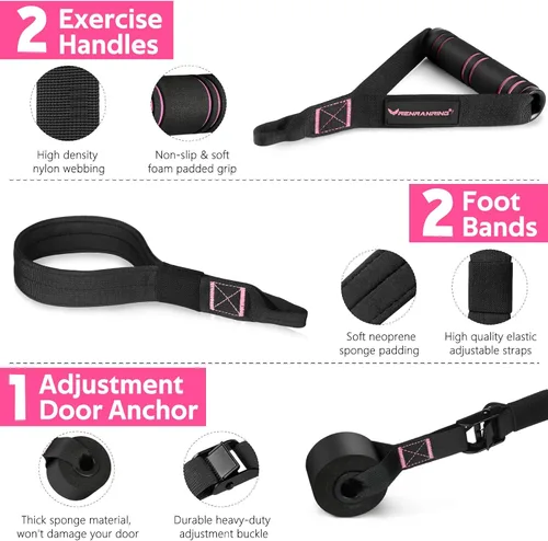 Miniatura 3 de Pilates Bar Kit with Resistance Bands, Multifunctional Pilates Bar for Women & Men with Heavy-Duty Metal Adjustment Buckle, Pilates Home Equipment