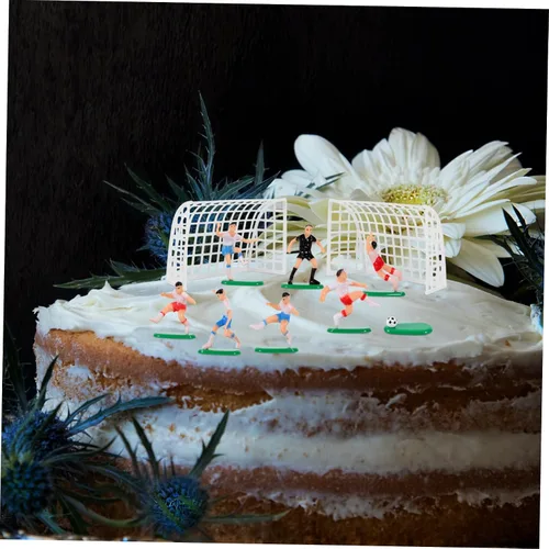 Miniatura 5 de DOITOOL Kit de decoración de fútbol de 8 piezas, decoración de pastel de fútbol, decoración de pastel de fútbol, decoración de pastel de fútbol